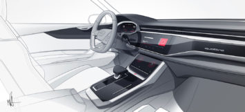 Audi Q8 Concept Interior Design Sketch