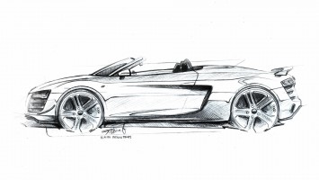 Audi R8 GT Spyder Design Sketch