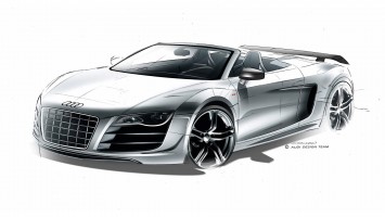 Audi R8 GT Spyder Design Sketch