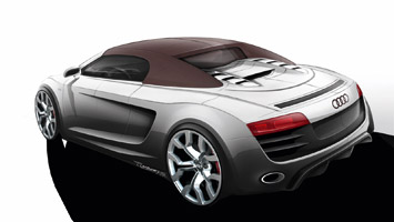 Audi R8 Spyder Design Sketch