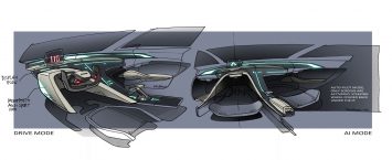 Audi RSQ e tron Concept Interior Design Sketch
