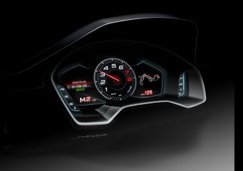 Audi Sport quattro Concept Interior Instrument Panel Design Sketch