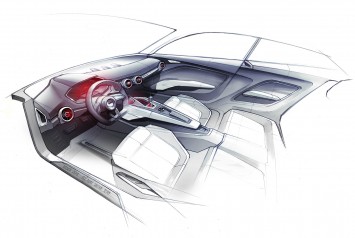 Audi two-door crossover concept - Interior Design Sketch