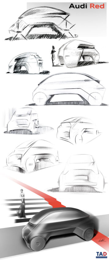 AudiRED Design Sketches by Lorenzo Marelli