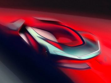 Automobili Pininfarina PF0 Concept Teaser Design Sketch by Luca Borgogno