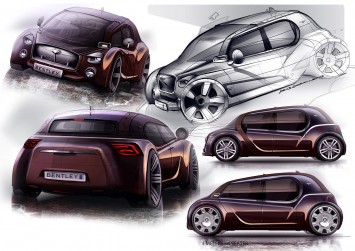 Bentley Concept by Francisco Calado and Denis Zhuralev - Design Sketches
