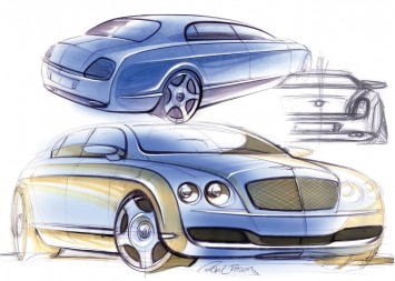 Bentley Continental Flying Spur Design Sketches