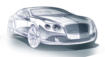 Bentley Continental GT Design Sketch