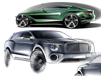 Bentley design sketches by John Paul Gregory