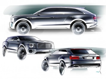 Bentley EXP 9 F Concept - Design Sketch