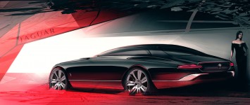 Bertone Jaguar B99 Concept Design Sketch