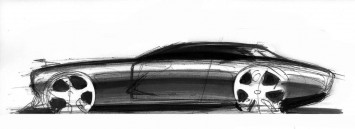 Bertone Jaguar B99 Concept Design Sketch