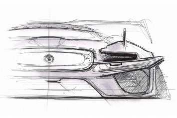 Bertone Jaguar B99 Concept GT Design Sketch