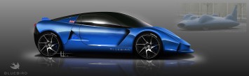 Bluebird DC50 Sports Car - preview design sketch