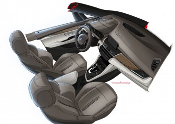 BMW 2 Series Active Tourer - Interior Design Sketch