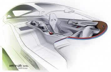 BMW 3.0 CSL Hommage Concept Interior Design Sketch