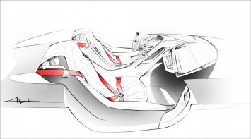 BMW 328 Hommage Concept Interior Design Sketch