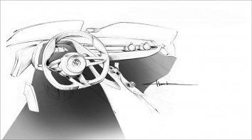 BMW 328 Hommage Concept Interior Design Sketch