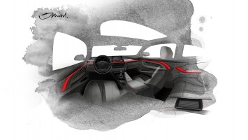 BMW 4 Series Coupe Interior Design Sketch