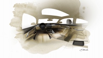 BMW 4 Series Coupe Interior Design Sketch