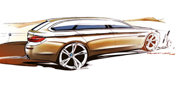 BMW 5 Series Touring Design Sketch