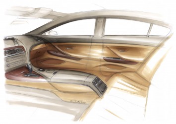 BMW 6 Series Gran Coupe Interior Design Sketch