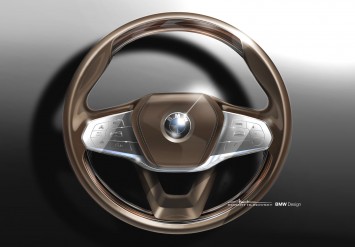 BMW 7 Series Steering Wheel Design Sketch