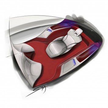 BMW ActiveHybrid X6 Popemobile Concept - Interior Design Sketch