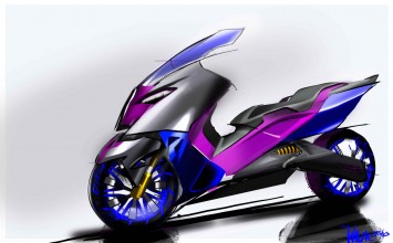 BMW Concept C Scooter Design Sketch