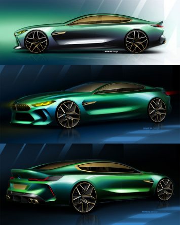 BMW Concept M8 Gran Coupe Design Sketch Renders