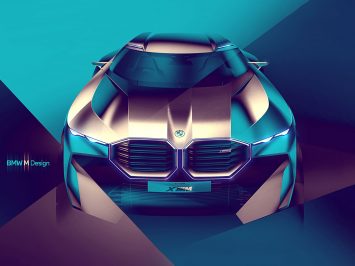 BMW Concept XM Exterior Design Sketch Render
