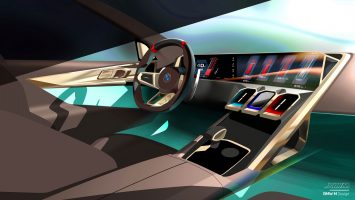 BMW Concept XM Interior Design Sketch Render