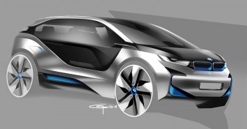 BMW i3 Concept Design Sketch