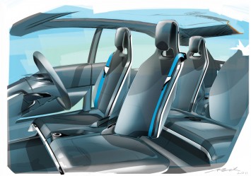 BMW i3 Concept Interior Design Sketch