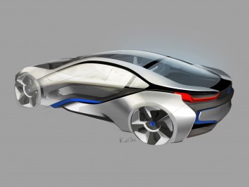 BMW i8 Concept Design Sketch