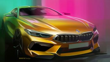 BMW M8 Coupe Design Sketch Render