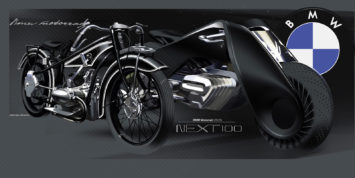 BMW Motorrad Vision Next 100 Concept Design Sketch Render