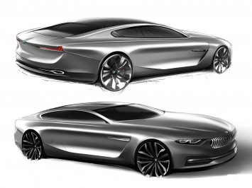 BMW Pininfarina Gran Lusso Coupe Design Sketches