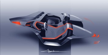 BMW Vision ConnectedDrive Concept - Interior design sketch