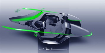 BMW Vision ConnectedDrive Concept - Interior design sketch