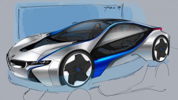 BMW Vision EfficientDynamics Concept Design Sketch