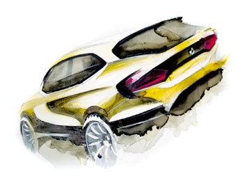 BMW X1 Concept Design Sketch