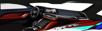 BMW X5M and X6M Competition Interior Design Sketch Render