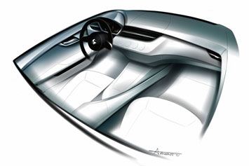 BMW Z4 Interior Design Sketch