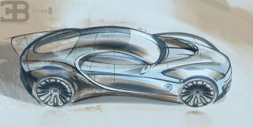 Bufatti Typ-6 GT Vision Concept by Alexander Imnadze - Design Sketch