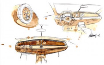 Bugatti 16C Galibier Concept Interior Design Sketch