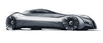 Bugatti Aerolithe Concept Design Sketch