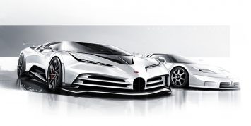 Bugatti Centodieci Design Sketch