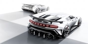 Bugatti Centodieci Design Sketch
