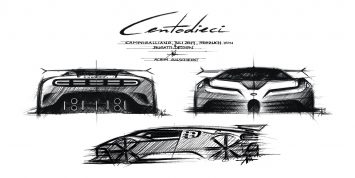 Bugatti Centodieci Design Sketches